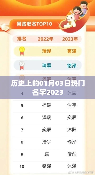 热门名字精选,回顾历史,探寻一月三日好名字