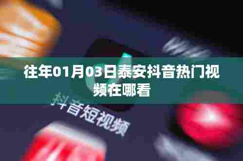 泰安抖音热门视频查看指南,历年精选,尽在指尖