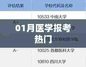 医学报考热门趋势分析（一月版）