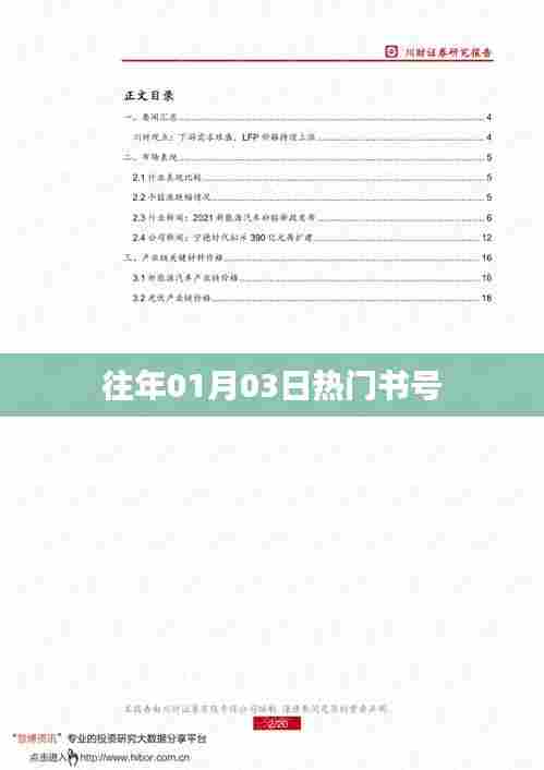 往年元旦后热门书号推荐