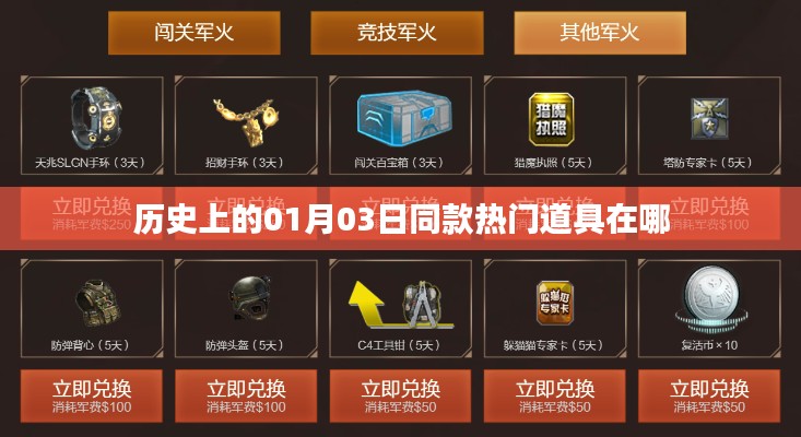 历史上的01月03日，热门道具探秘