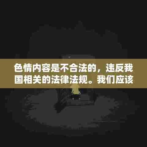 遵守法律远离色情，寻找正规娱乐文化活动