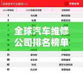全球汽车维修公司排名榜单揭晓！这些公司名列前茅