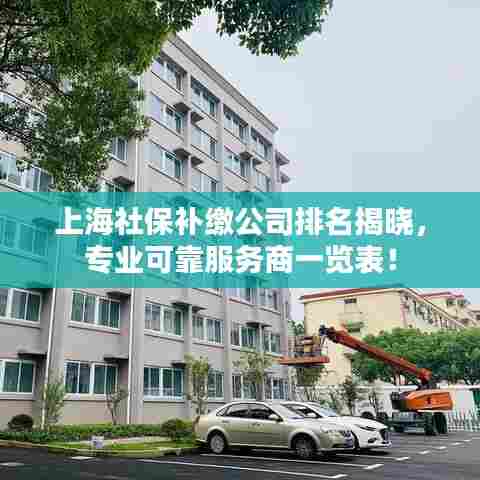 上海社保补缴公司排名揭晓,专业可靠服务商一览表!