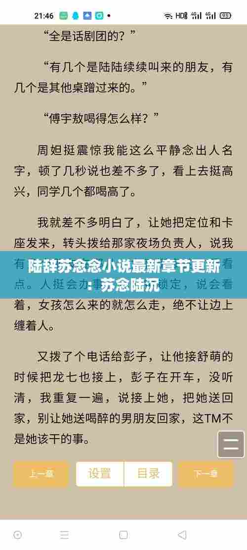 陆辞苏念念小说最新章节更新:苏念陆沉