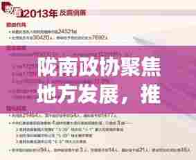 陇南政协聚焦地方发展，推动工作新成效，新闻头条抢先看