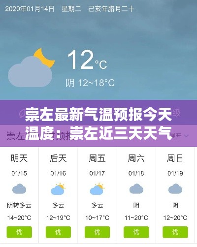 崇左最新气温预报今天温度：崇左近三天天气预报 