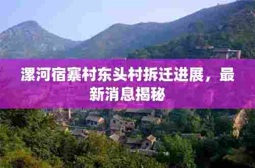 漯河宿寨村东头村拆迁进展,最新消息揭秘