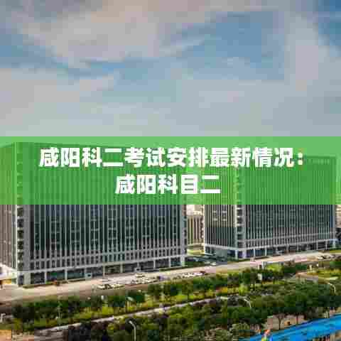 咸阳科二考试安排最新情况:咸阳科目二