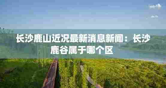 长沙鹿山近况最新消息新闻:长沙鹿谷属于哪个区