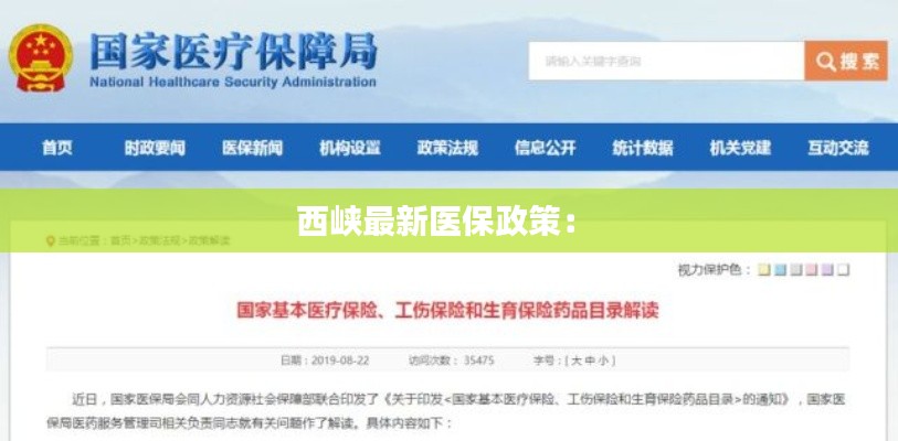 西峡最新医保政策： 