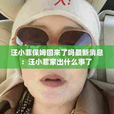 汪小菲保姆回来了吗最新消息:汪小菲家出什么事了