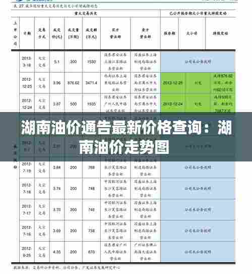 湖南油价通告最新价格查询:湖南油价走势图