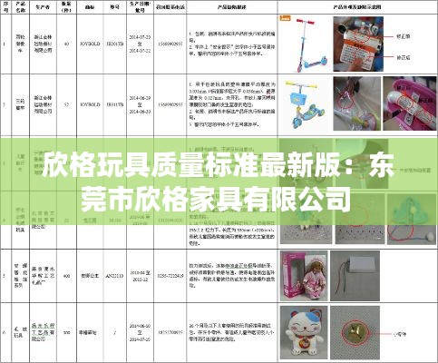 欣格玩具质量标准最新版:东莞市欣格家具有限公司