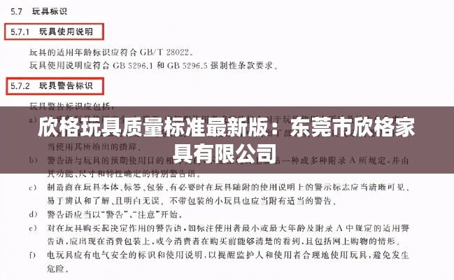 欣格玩具质量标准最新版:东莞市欣格家具有限公司