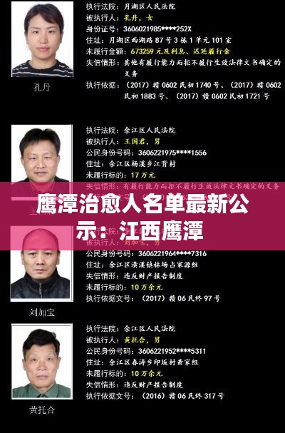 鹰潭治愈人名单最新公示:江西鹰潭