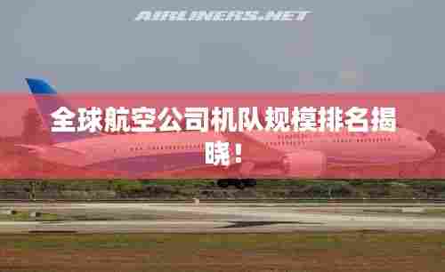 全球航空公司机队规模排名揭晓!