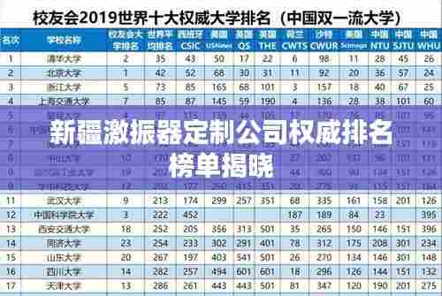 新疆激振器定制公司权威排名榜单揭晓