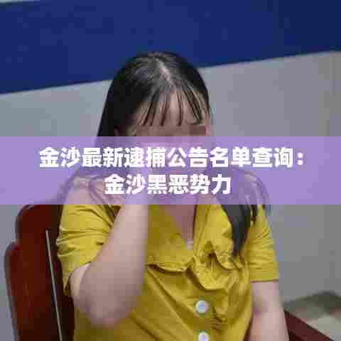 金沙最新逮捕公告名单查询:金沙黑恶势力