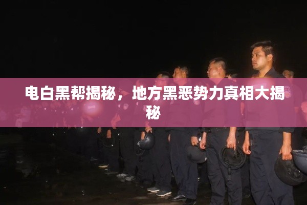 电白黑帮揭秘,地方黑恶势力真相大揭秘