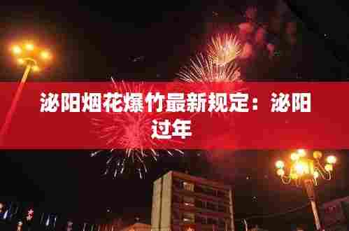 泌阳烟花爆竹最新规定:泌阳过年