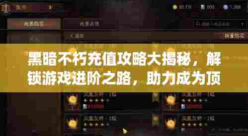 黑暗不朽充值攻略大揭秘,解锁游戏进阶之路,助力成为顶尖玩家!