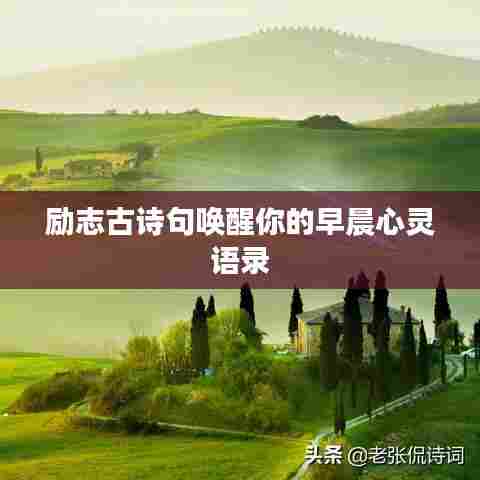 励志古诗句唤醒你的早晨心灵语录