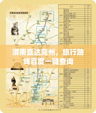 渭南直达兖州,旅行路线百度一键查询