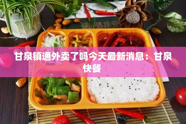 甘泉镇通外卖了吗今天最新消息：甘泉快餐 