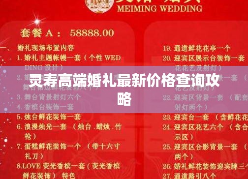 灵寿高端婚礼最新价格查询攻略