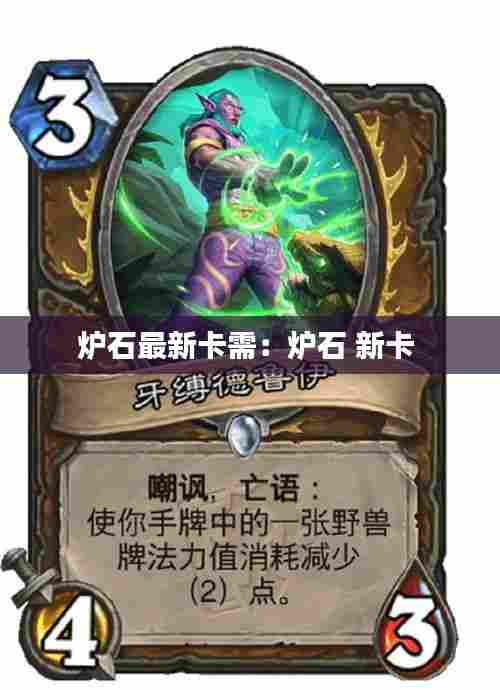 炉石最新卡需:炉石 新卡