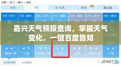 嘉兴天气预报查询,掌握天气变化,一键百度皆知