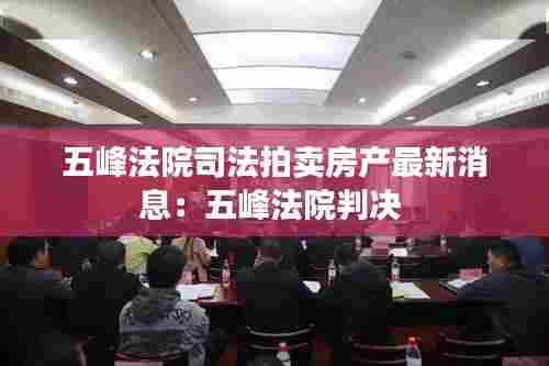 五峰法院司法拍卖房产最新消息:五峰法院判决