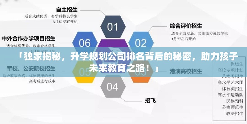 「独家揭秘,升学规划公司排名背后的秘密,助力孩子未来教育之路!」