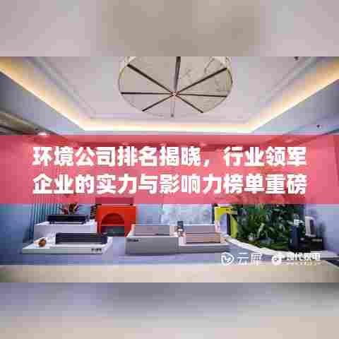 环境公司排名揭晓,行业领军企业的实力与影响力榜单重磅出炉!