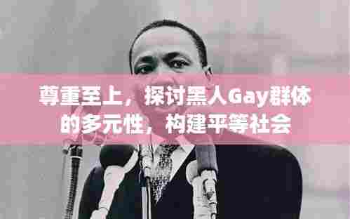 尊重至上，探讨黑人Gay群体的多元性，构建平等社会