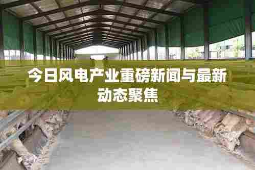 今日风电产业重磅新闻与最新动态聚焦