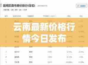 云南最新价格行情今日发布