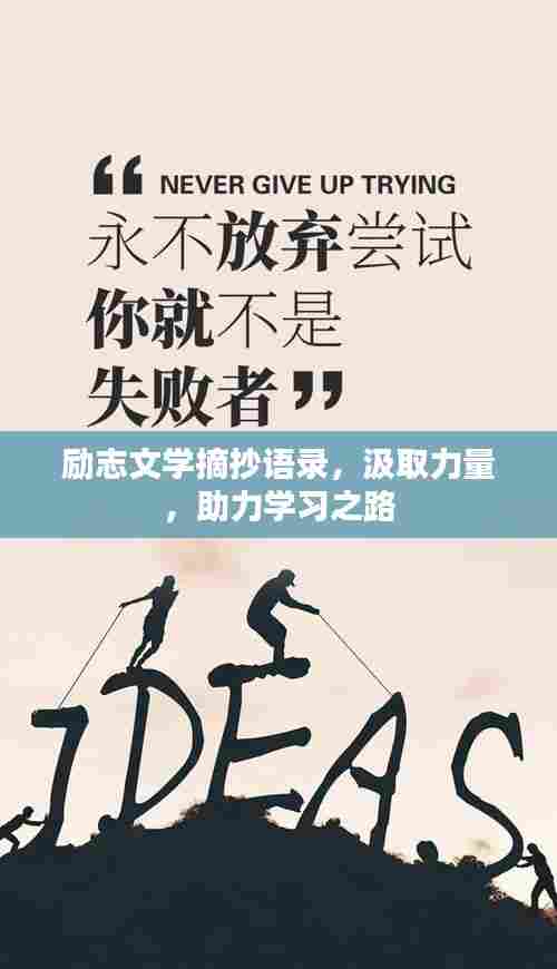 励志文学摘抄语录,汲取力量,助力学习之路