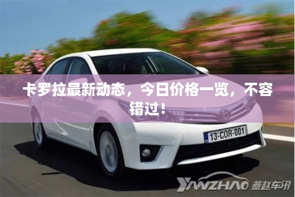 卡罗拉最新动态，今日价格一览，不容错过！