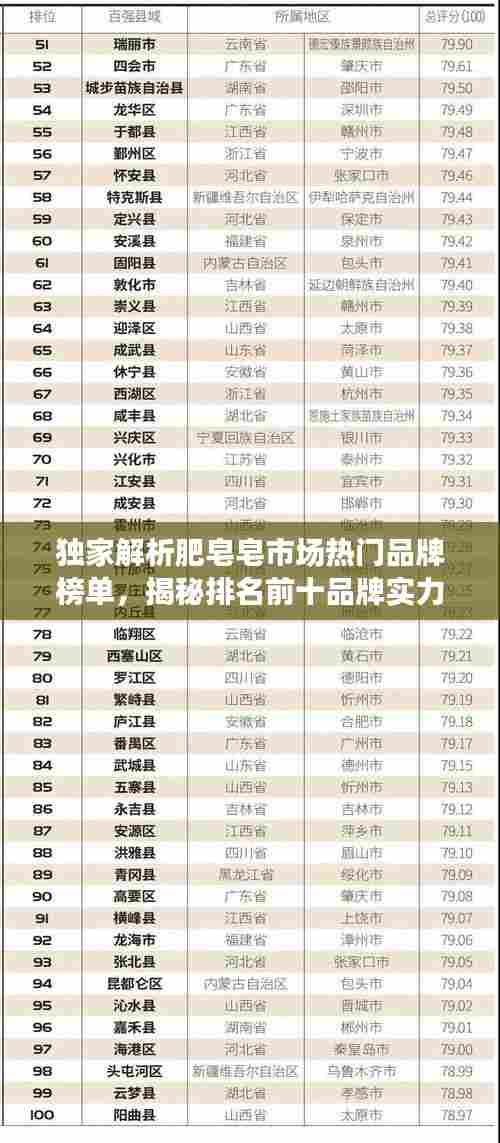 独家解析肥皂皂市场热门品牌榜单，揭秘排名前十品牌实力！