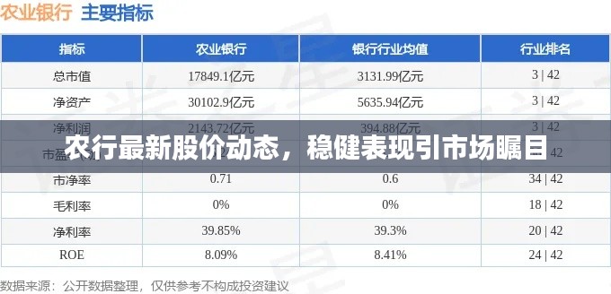 农行最新股价动态,稳健表现引市场瞩目