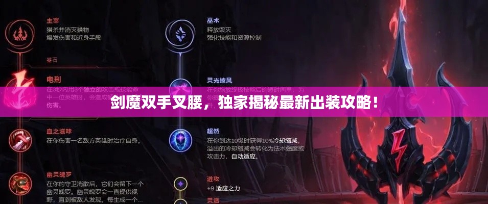 剑魔双手叉腰,独家揭秘最新出装攻略!