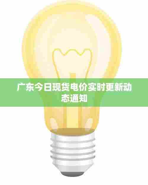 广东今日现货电价实时更新动态通知