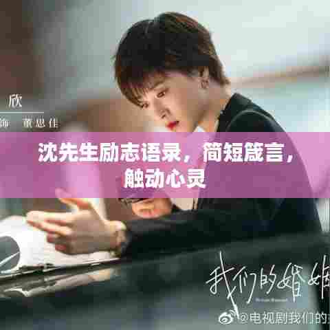 沈先生励志语录,简短箴言,触动心灵