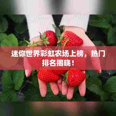 迷你世界彩虹农场上榜,热门排名揭晓!