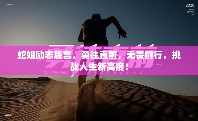 蛇姐励志箴言,勇往直前,无畏前行,挑战人生新高度!