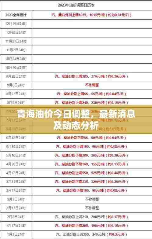 青海油价今日调整,最新消息及动态分析