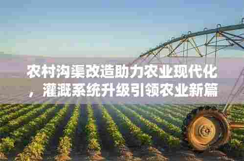 农村沟渠改造助力农业现代化,灌溉系统升级引领农业新篇章