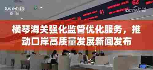 横琴海关强化监管优化服务,推动口岸高质量发展新闻发布